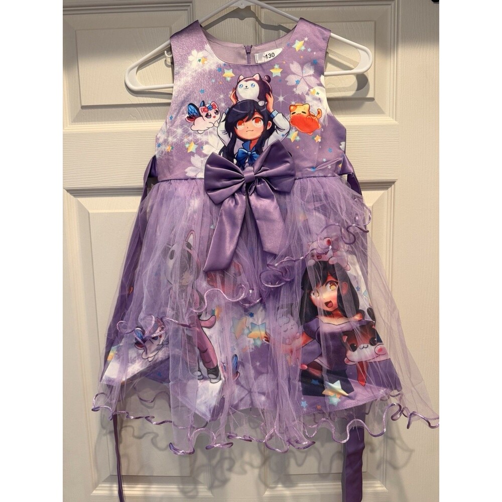 Girls Size 8/9Y Purple Graphic Fashion Dress